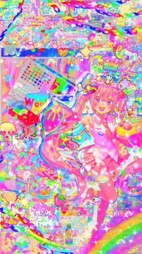 Hatsune Miku Neon  Kidcore Wallpaper