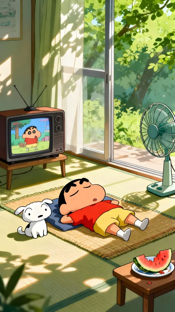 Shin-chan Summer Nap Wallpaper