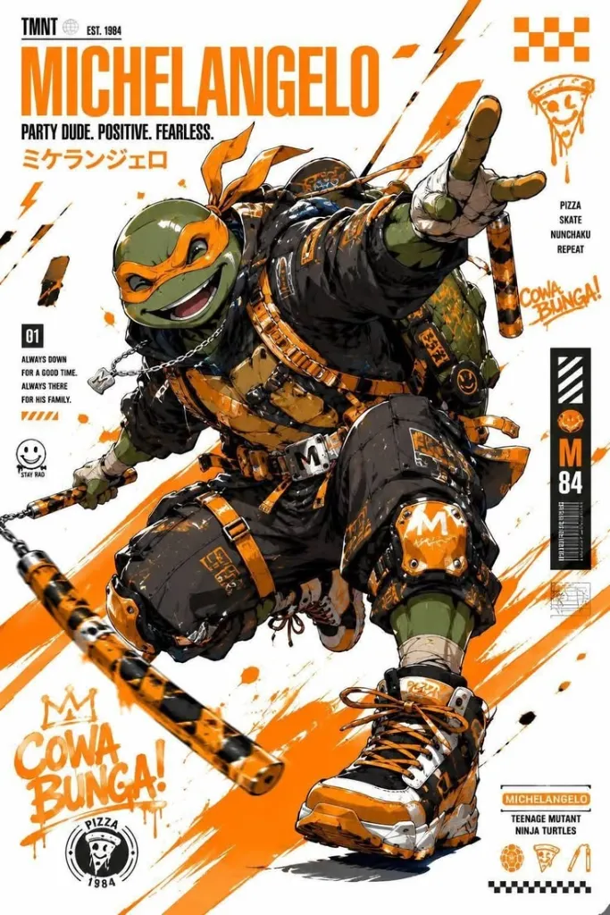 Michelangelo TMNT Streetwear Art