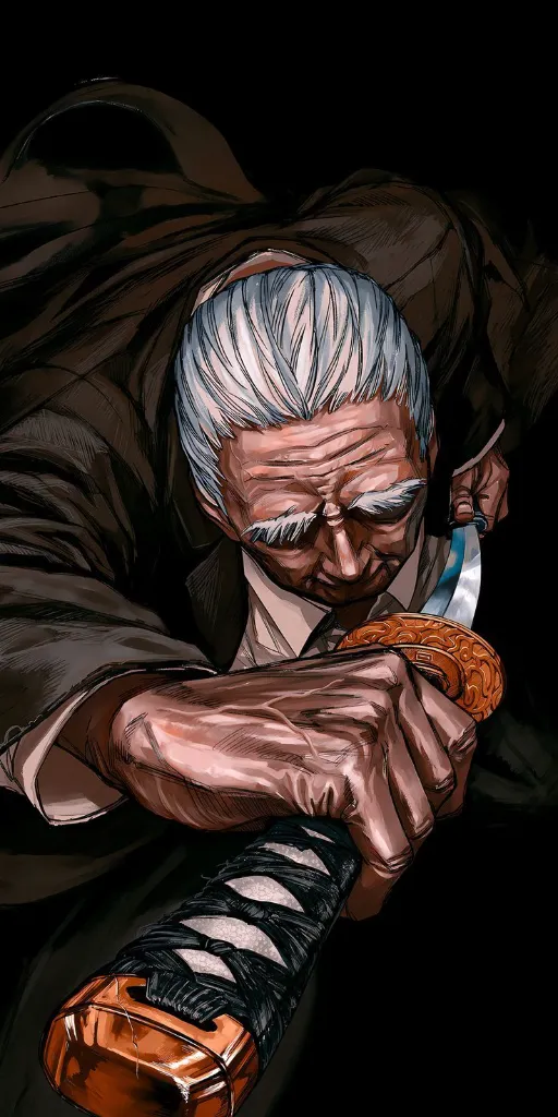 Sakamoto Anime Katana Art