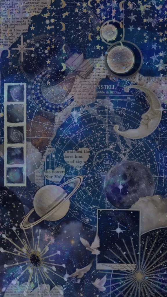 Vintage Celestial Spacecore iPhone Wallpaper