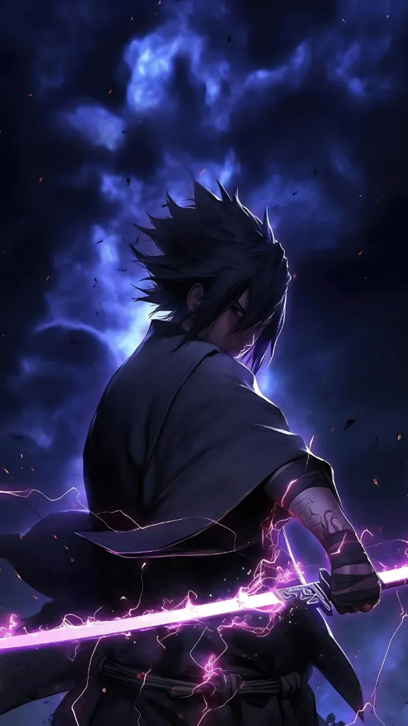 Sasuke Uchiha with Chidori Blade