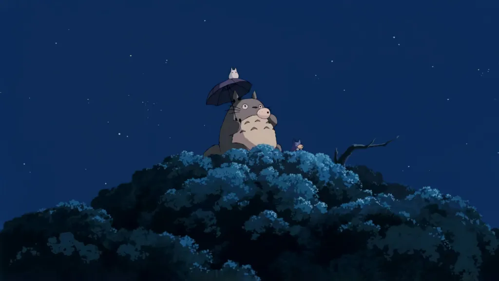 Totoro night sky wallpaper