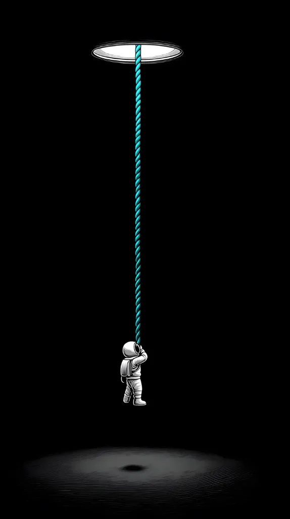 Astronaut Dark Space Rope