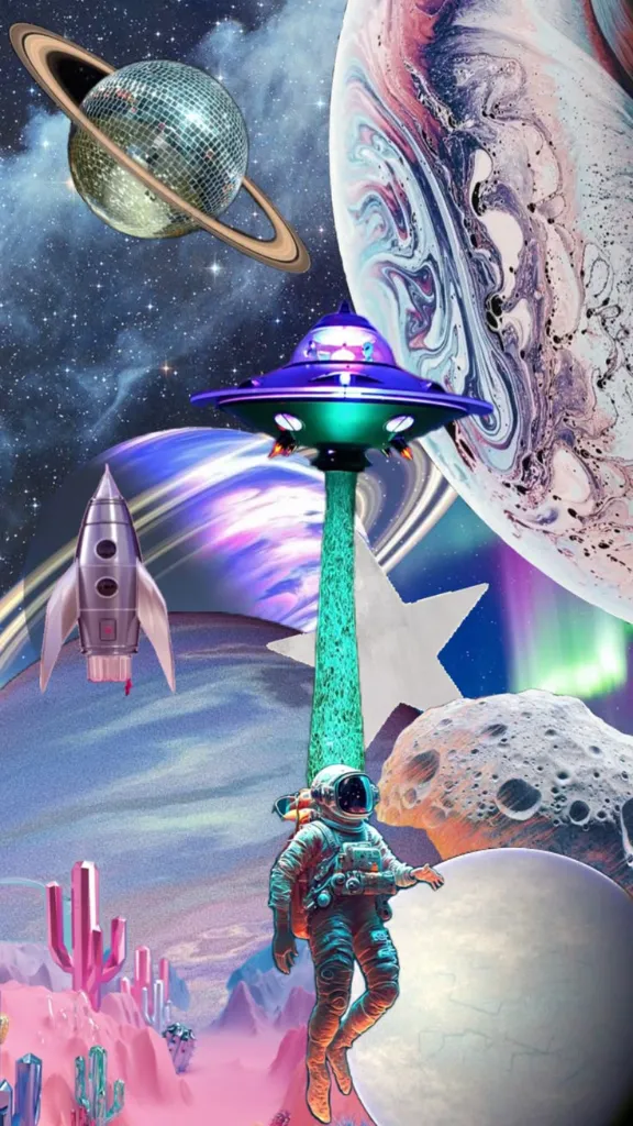 Surreal Spacecore Abduction Mobile Wallpaper
