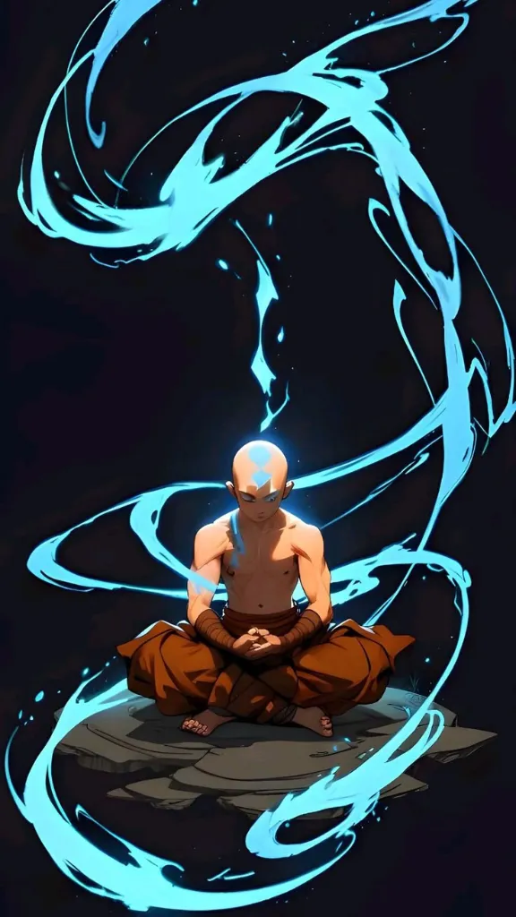 Aang Meditating Waterbending