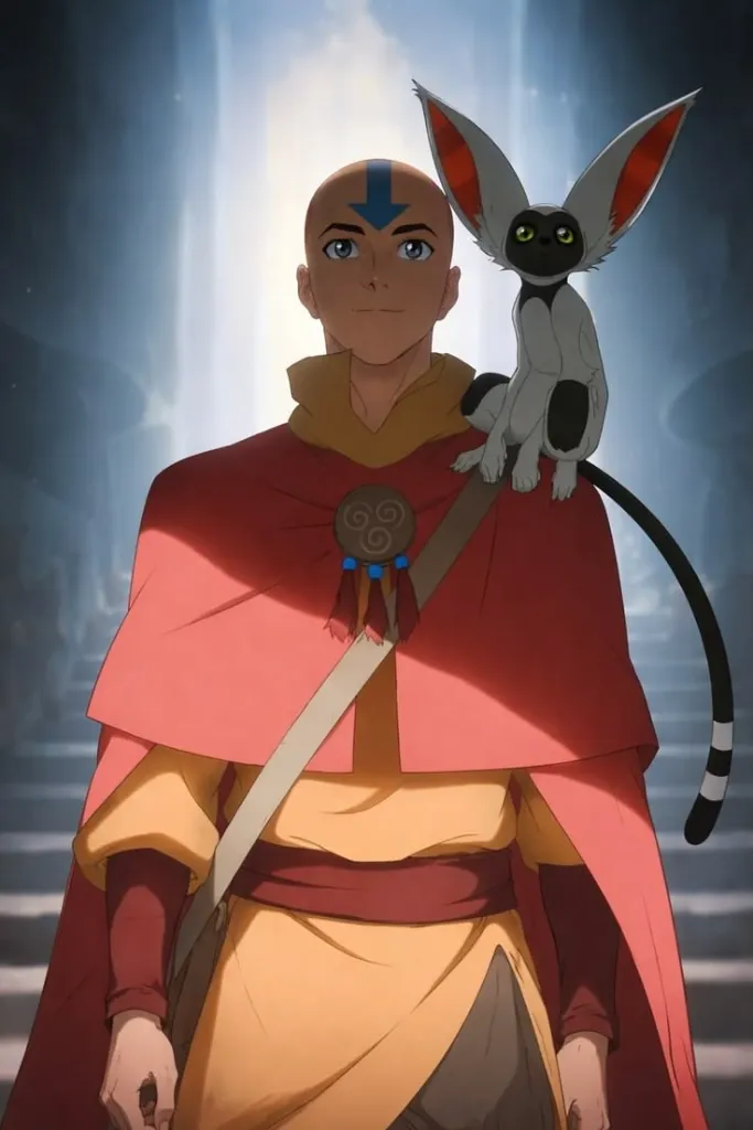 Aang and Momo Art