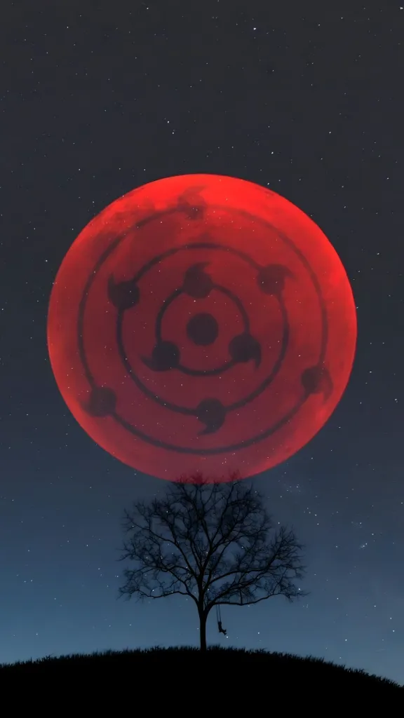 Naruto Red Moon Wallpaper