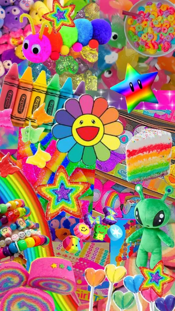 Takashi Murakami Rainbow Kidcore Collage