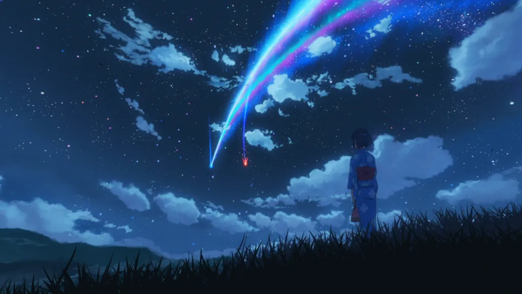Anime Night Sky Comet