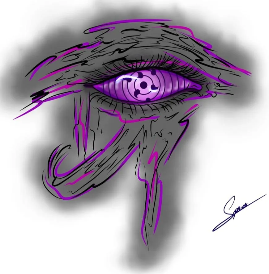 Purple Rinnegan Eye Art