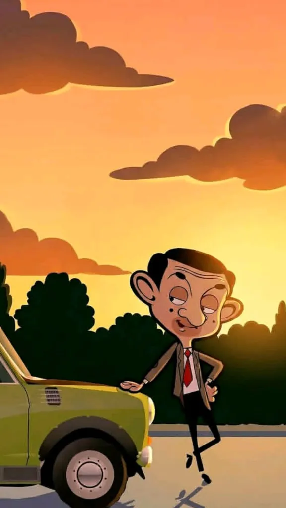 Mr. Bean Cartoon Sunset