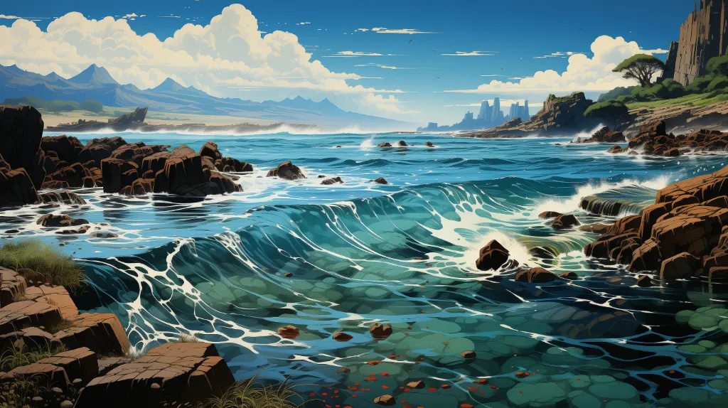 Ocean Waves Coast Digital