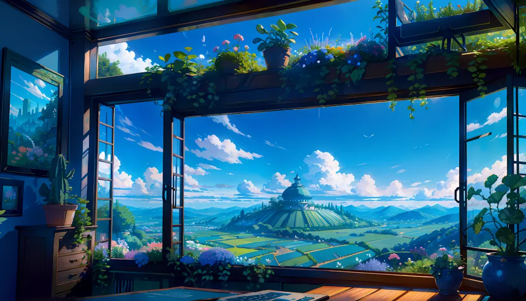 Anime Window Landscape View