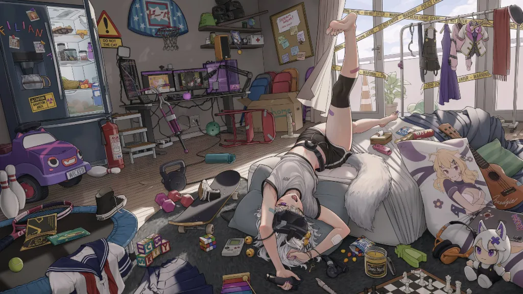 Anime Gamer Girl Room