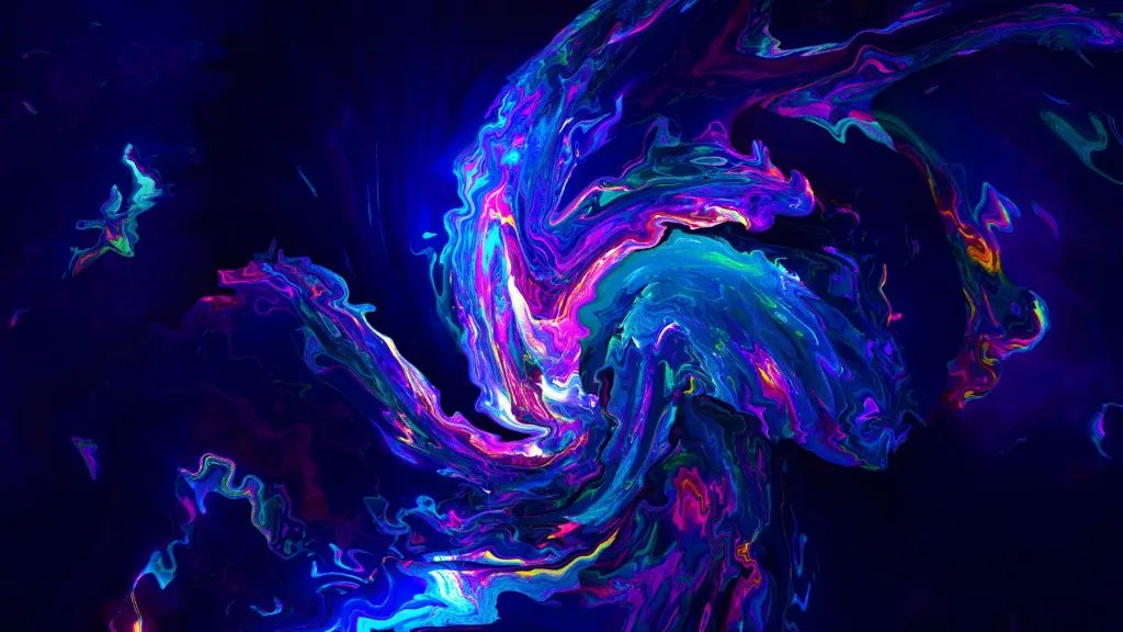 Neon Abstract Fluid Art