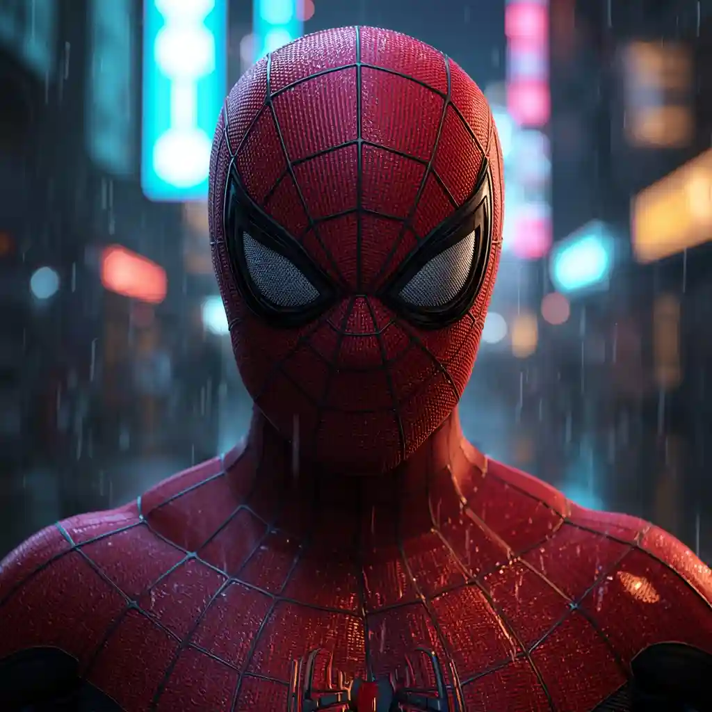 Spider-Man in the Rain