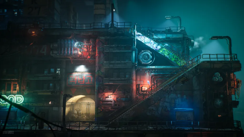 Cyberpunk City Nightscape