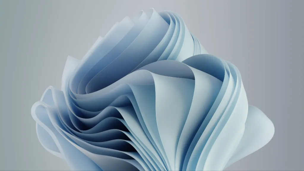 Abstract Blue Waves Wallpaper