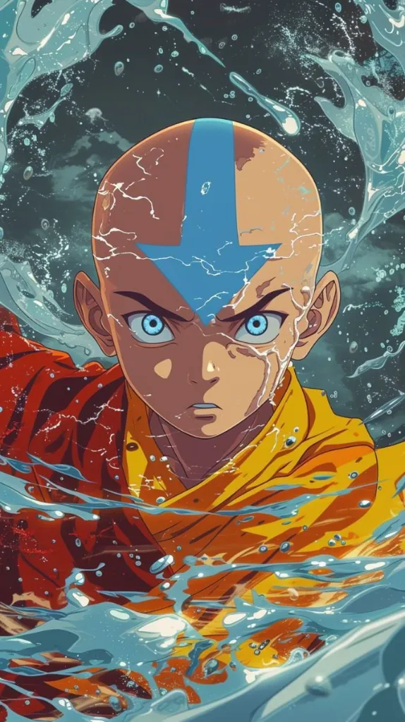 Aang Waterbending Portrait