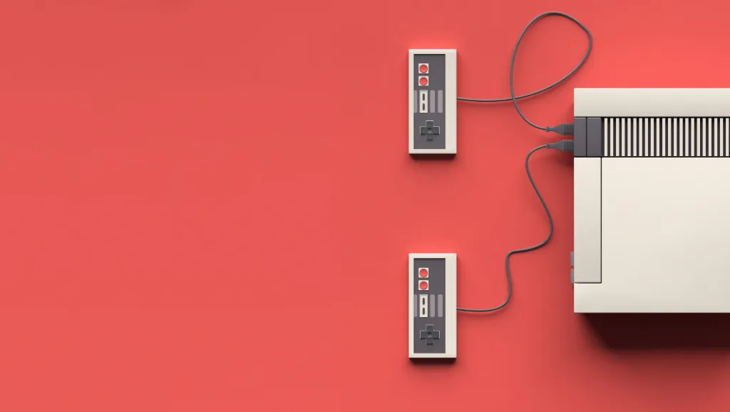 NES Console Red Wallpaper