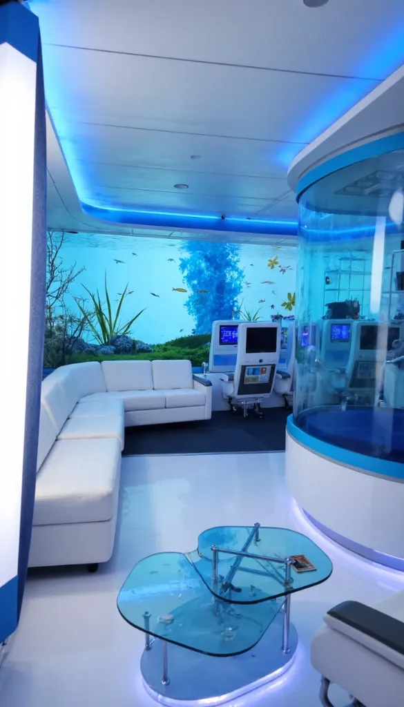 Futuristic Underwater Lounge Design