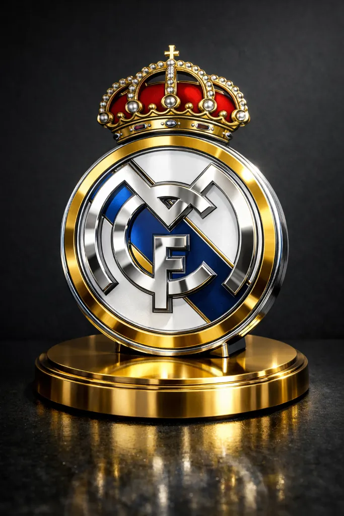 Real Madrid Logo Gold