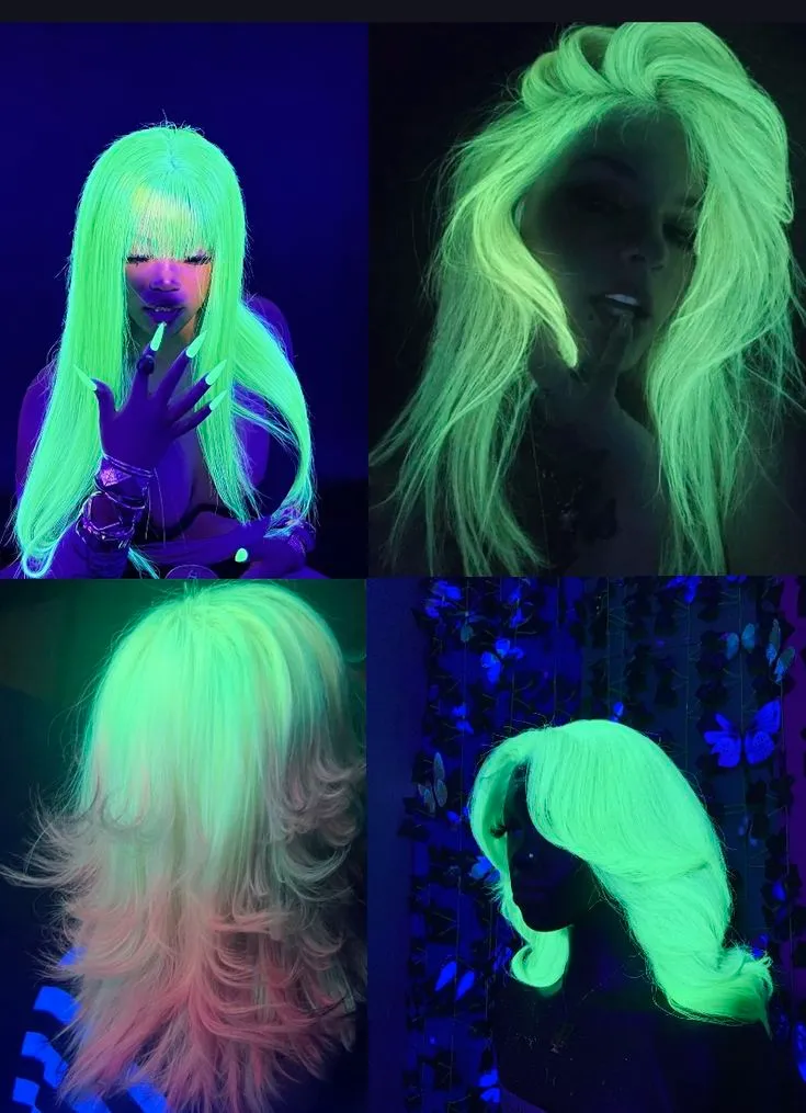 Neon Green UV Hair Styles