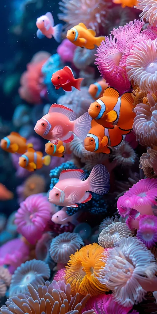 Vibrant Clownfish Coral Wallpaper