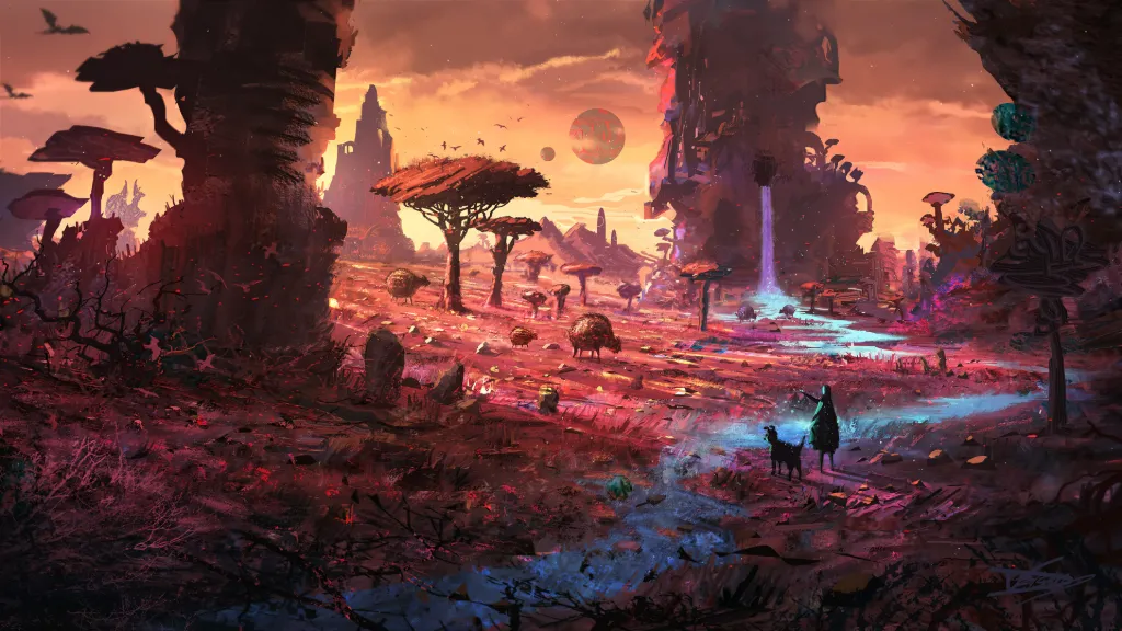Alien World Landscape Art