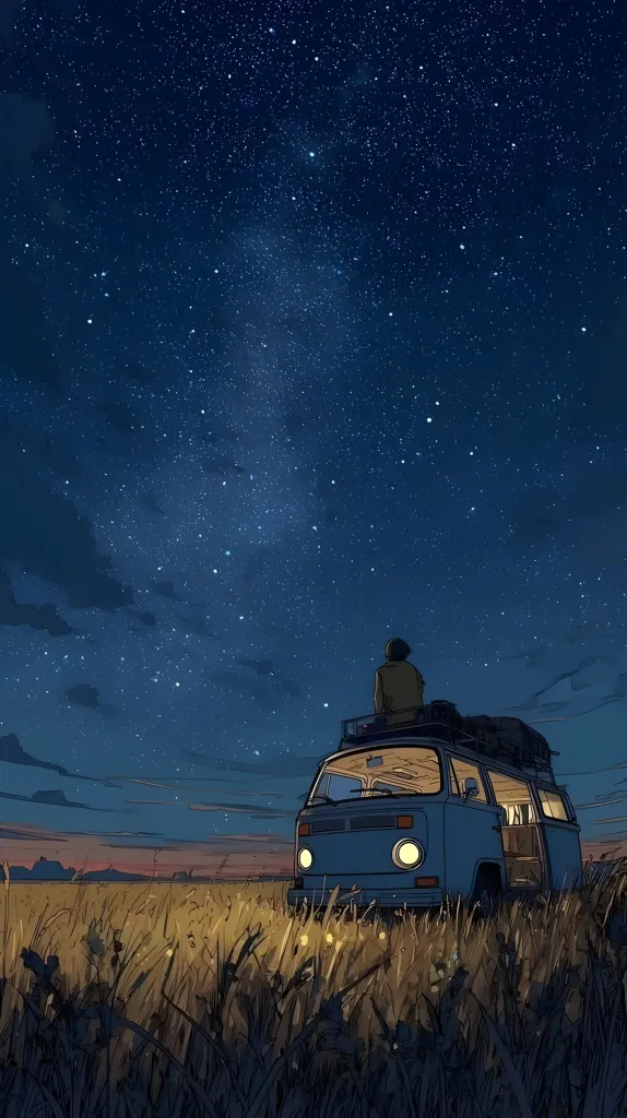 Anime Stargazing Van Art