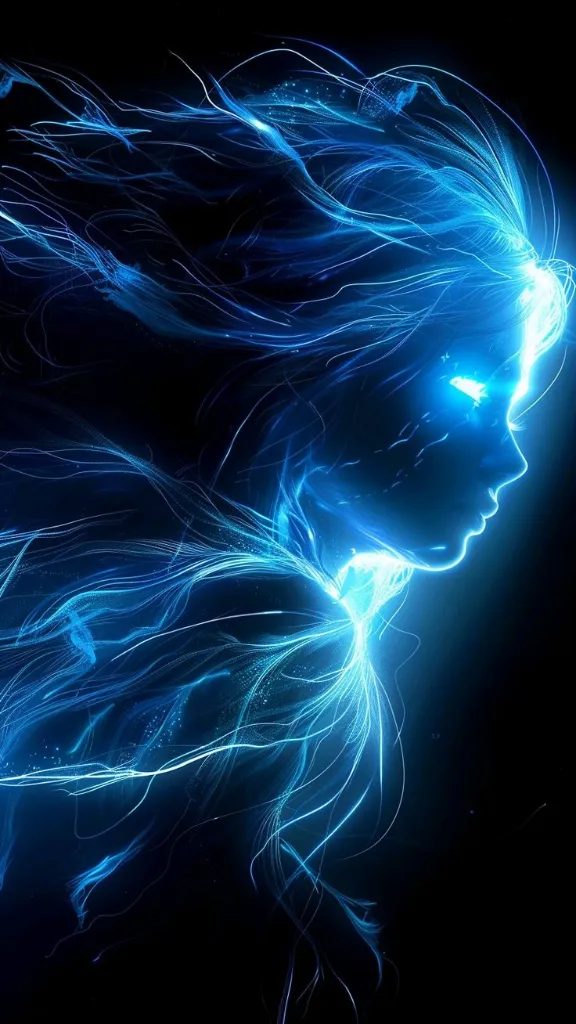 AI Art Blue Energy Woman