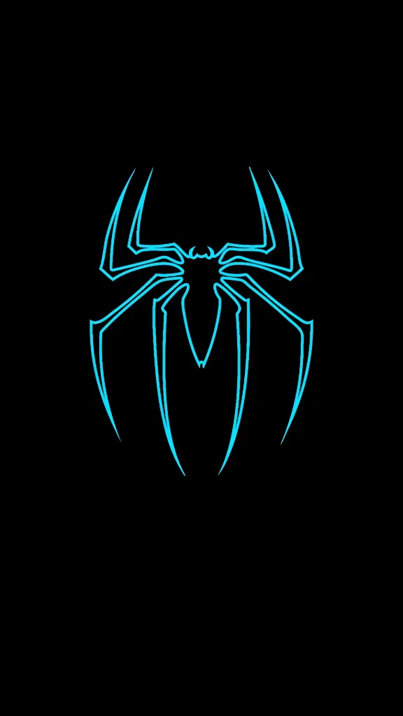 Neon Blue Spider Logo