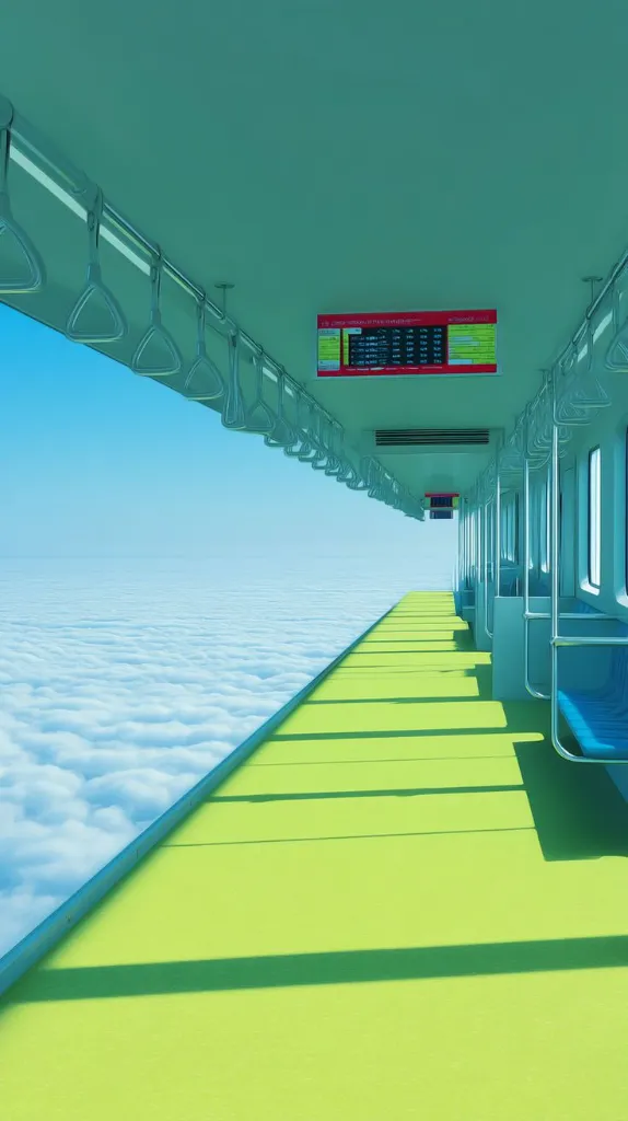 Surreal Sky Train Wallpaper dreamcore