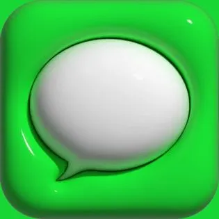 Apple Messages App Icon Skeuomorphic ui