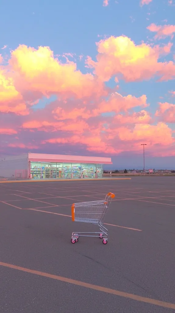 Pink Sunset Shopping dreamcore
