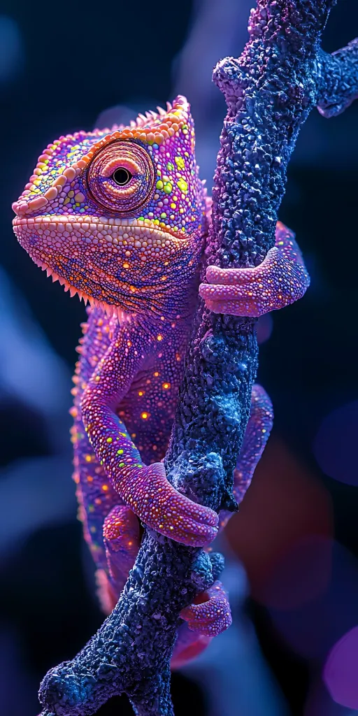 Neon Chameleon Wallpaper