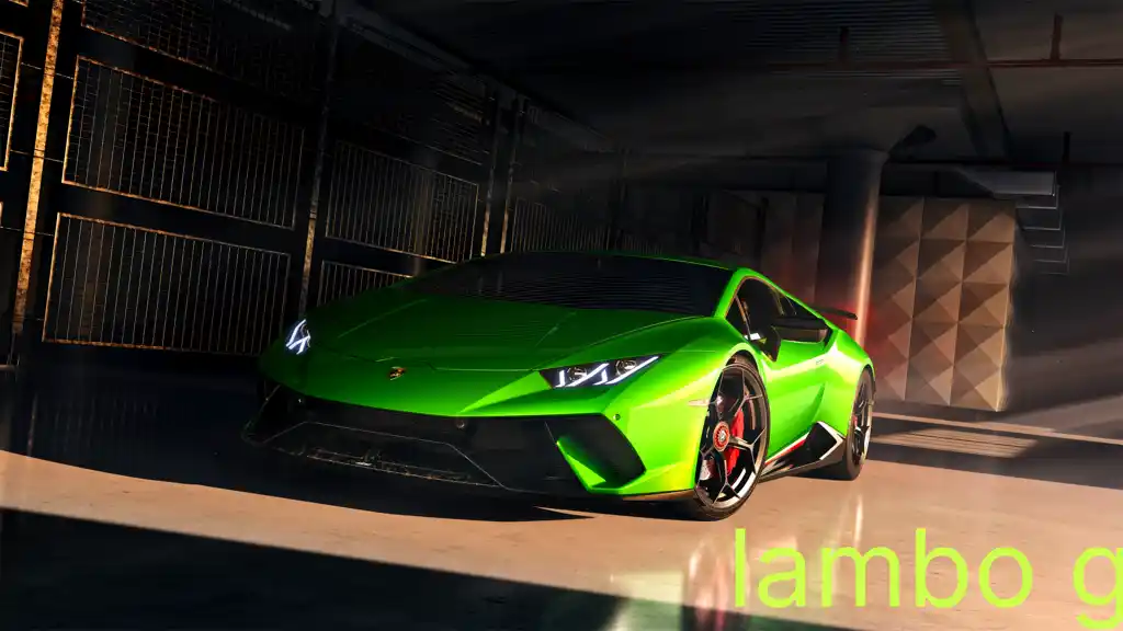 Emerald Supercar in Shadowed Garage