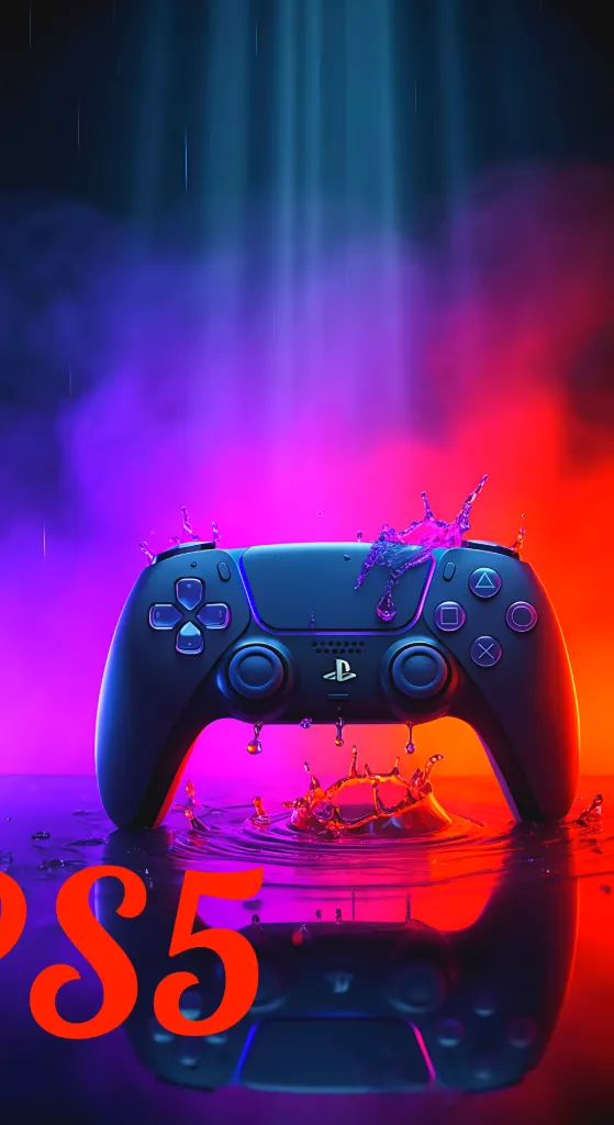 PS5 Controller Splashing Display