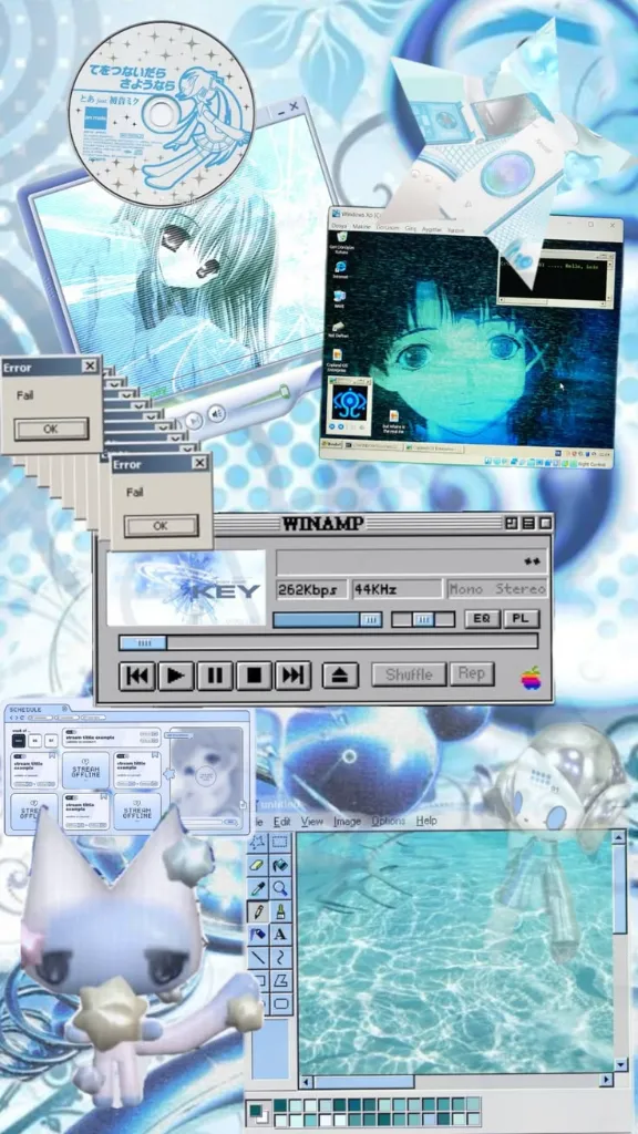 Y2K Cybercore Lain webcore Wallpaper
