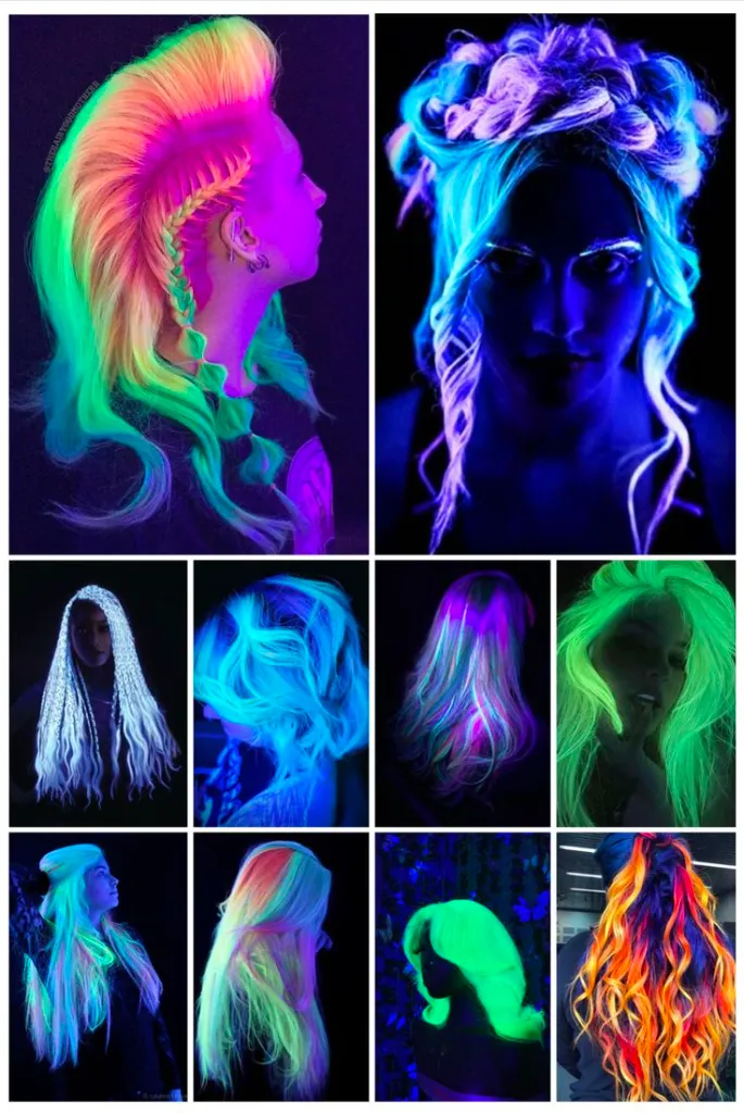 UV Reactive Hair Styles