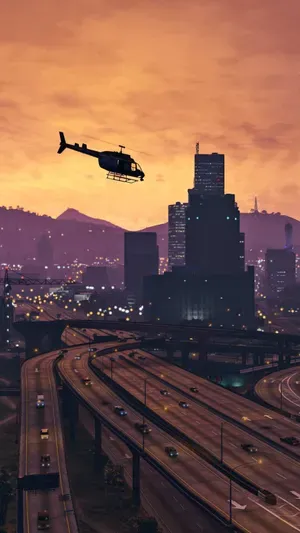GTA V Cityscape Helicopter