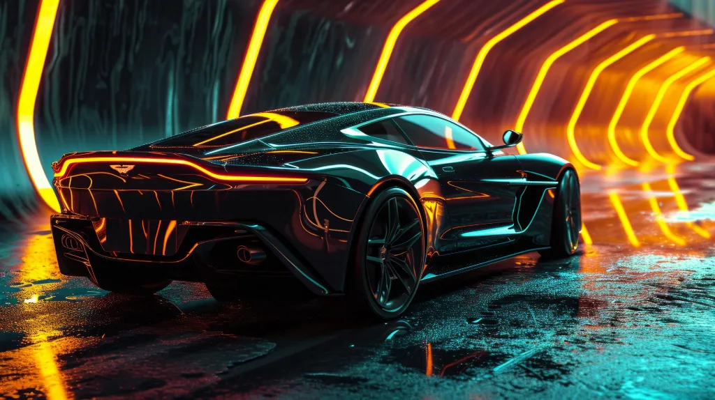 Neon Cyberpunk Car