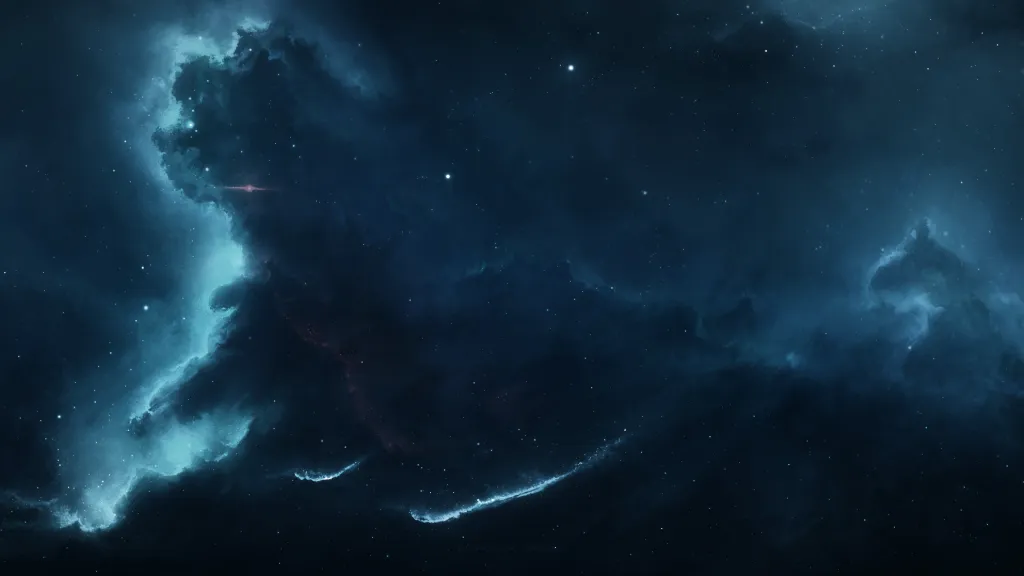 Blue Nebula Space Wallpaper