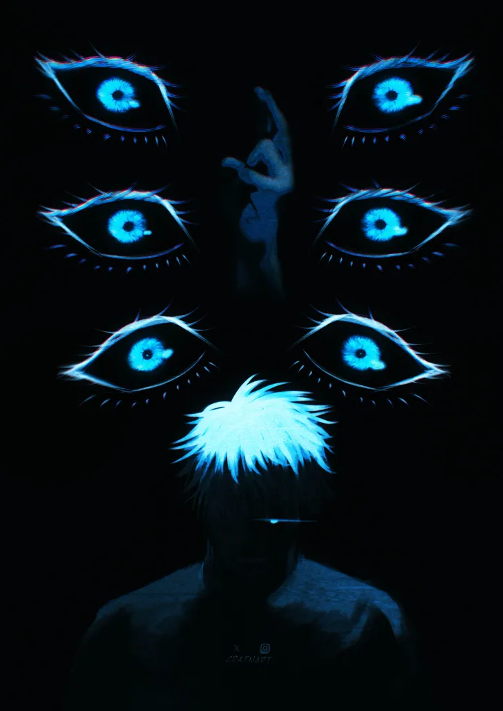 Gojo Satoru Blue Wallpaper