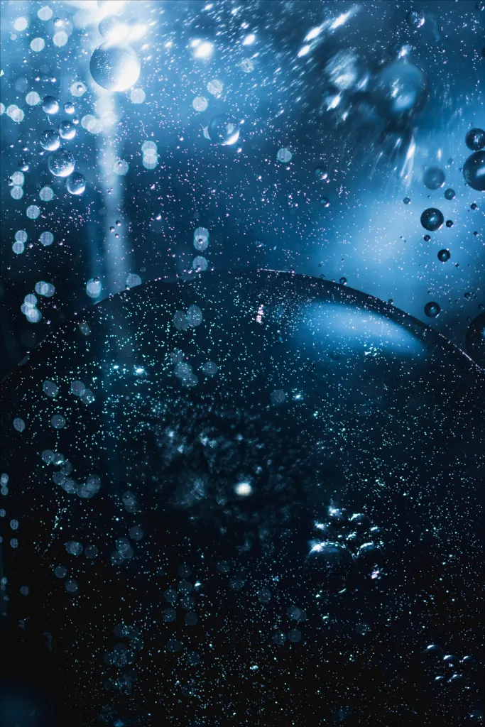 Abstract Blue Liquid Galaxy