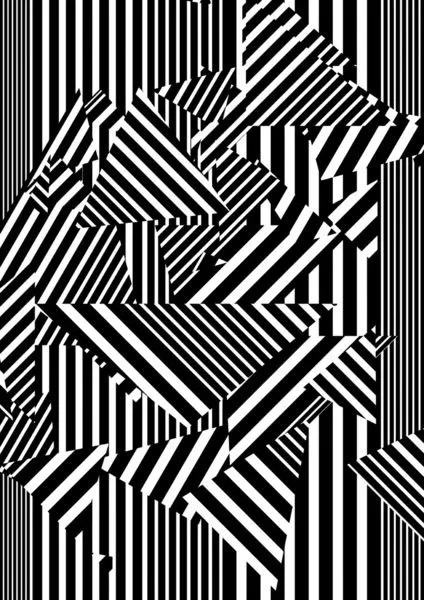 Black White Stripes Abstract