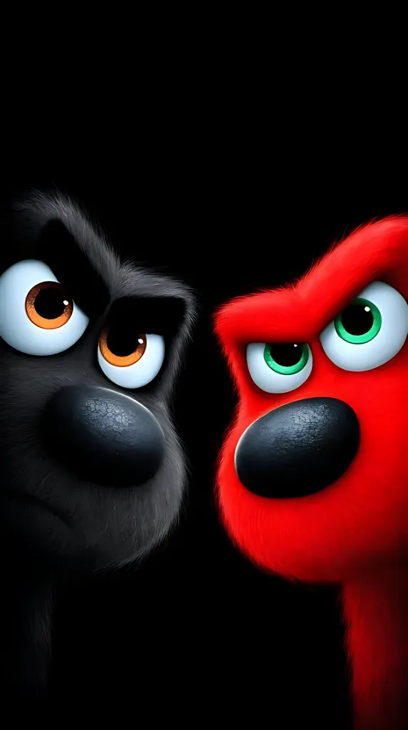 Black Red Cartoon Wallpaper