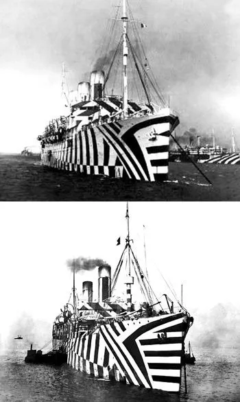 Vintage Dazzle Ship