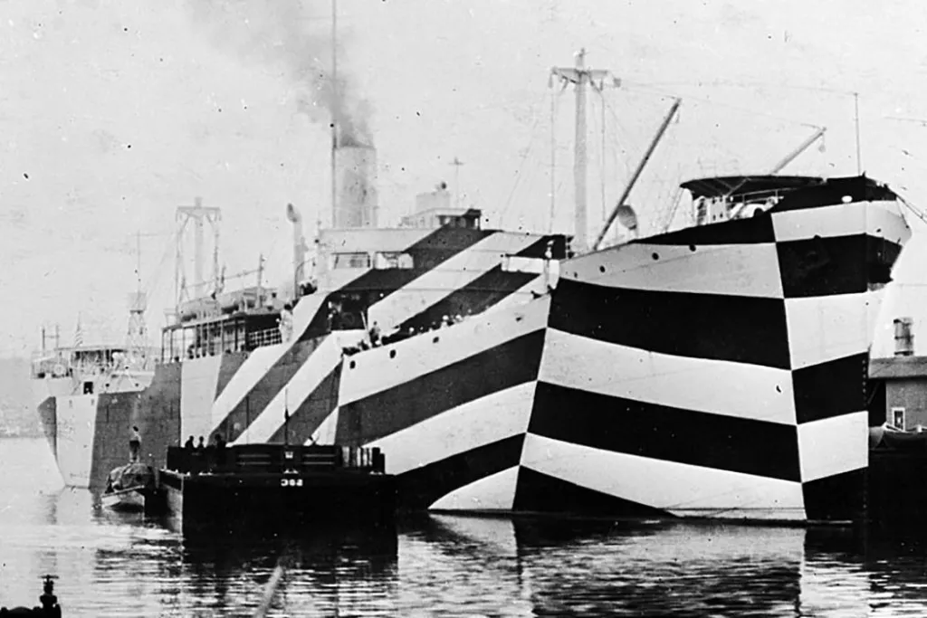 Vintage Dazzle Ship Photo